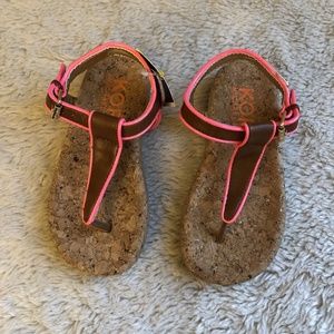 Hot pink/cork MK sandals
